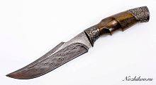 Охотничий нож  Авторский Нож из Дамаска №24